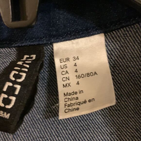 Divided by H&M size 4 formfitting denim long sleeve dress - Picture 4 of 6